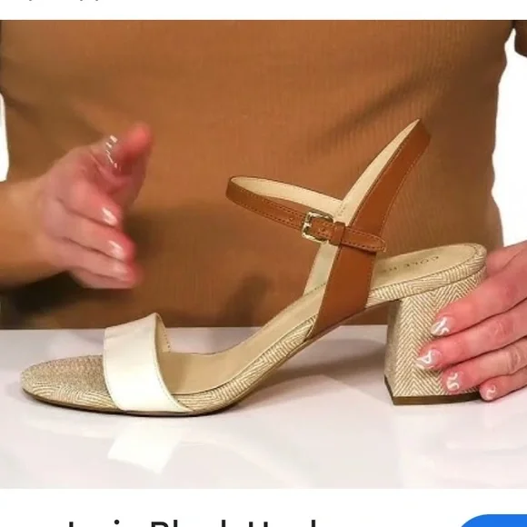 Cole Haan Women's Sandals in Cream and Tan - Picture 2 of 12